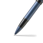 Sheaffer 9110 Icon Rollerball Pen - Metallic Blue with Glossy Black PVD Trim